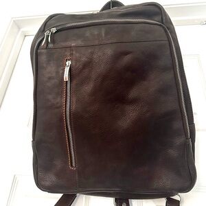 GIANNI CONTI - BROWN LEATHER BACKPACK